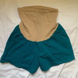 Motherhood Maternity teal shorts size small
